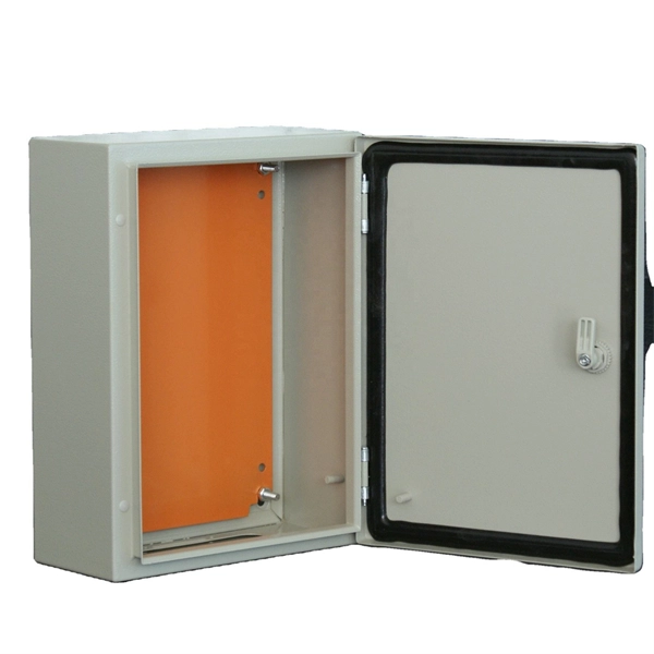 Terminal box with four fiber optic panels